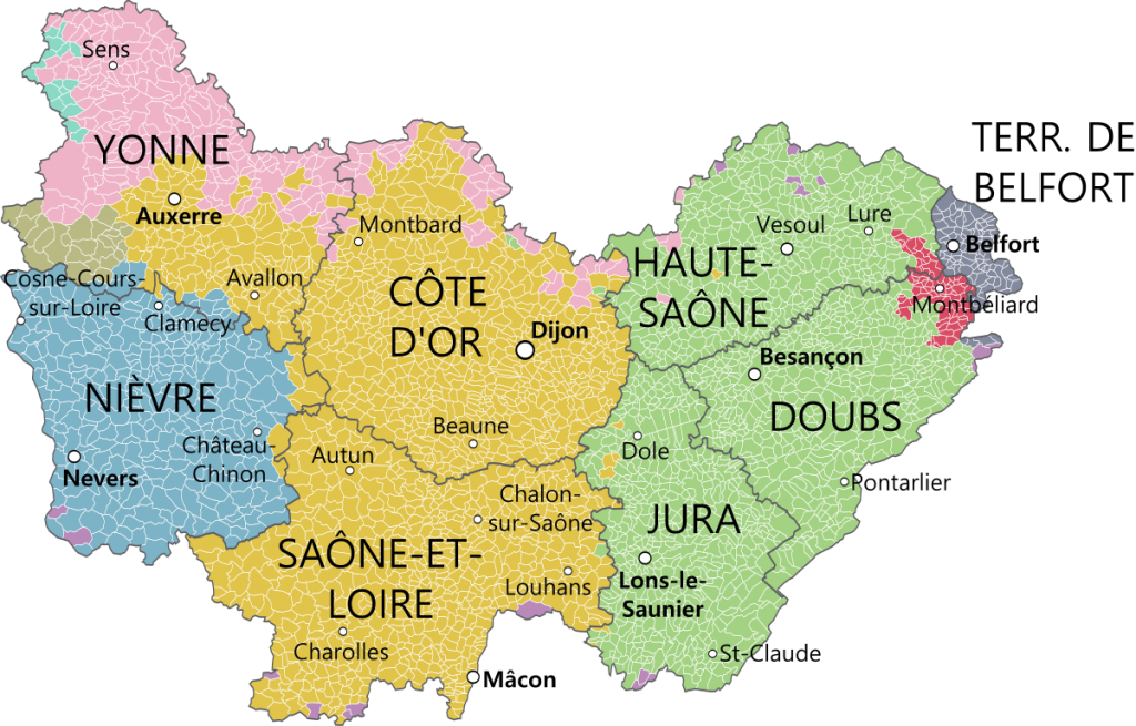 Bourgogne-Franche-Comté et provinces